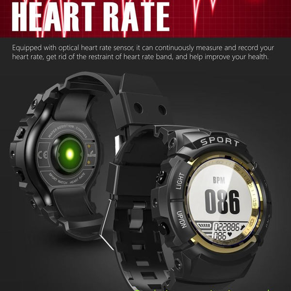 New Sport Smart Watch IP68 Waterproof Fitness Tracker Dynamic Heart Rate Compass Stopwatch Alarm Clock Smartwatch