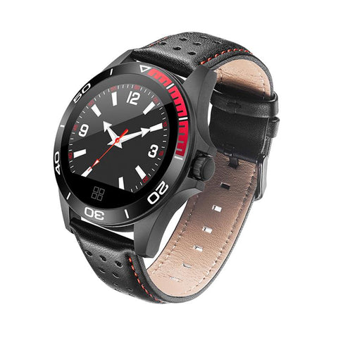 New Leather Band Smart Watch With Heart Rate Sleep Monitor Fitness Tracker Blood Pressure Smartwatch For iPhone Android