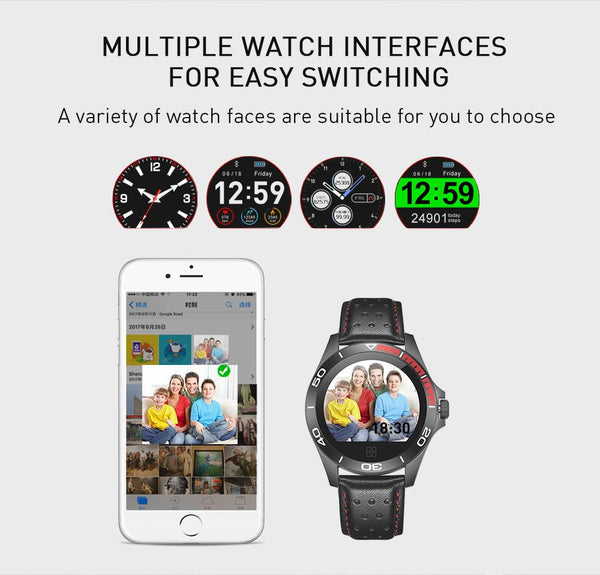 New Leather Band Smart Watch With Heart Rate Sleep Monitor Fitness Tracker Blood Pressure Smartwatch For iPhone Android