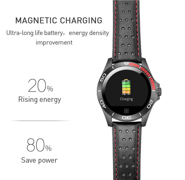 New Leather Band Smart Watch With Heart Rate Sleep Monitor Fitness Tracker Blood Pressure Smartwatch For iPhone Android