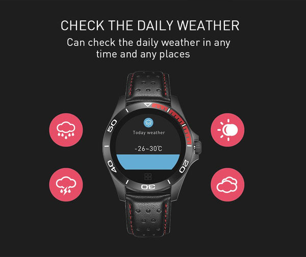 New Leather Band Smart Watch With Heart Rate Sleep Monitor Fitness Tracker Blood Pressure Smartwatch For iPhone Android