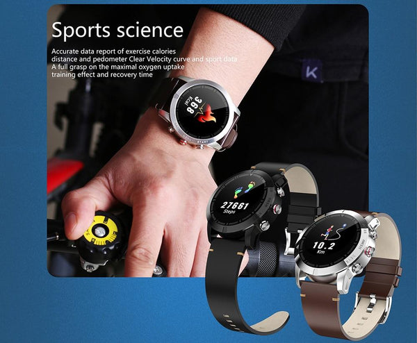 New Smart Watch 1.3'' IP68 Waterproof Bluetooth 4.2 Smartwatch Heart Rate Monitoring Compass Sport Watch For Android iOS