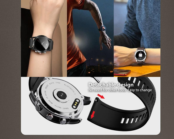 New Smart Watch 1.3'' IP68 Waterproof Bluetooth 4.2 Smartwatch Heart Rate Monitoring Compass Sport Watch For Android iOS