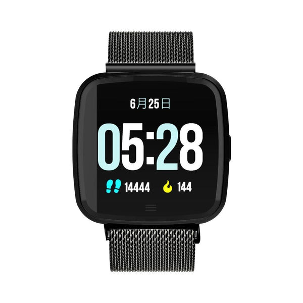 New Metallic Bluetooth Waterproof Wristband Sport Heart Rate Monitor Smartwatch For Android IOS