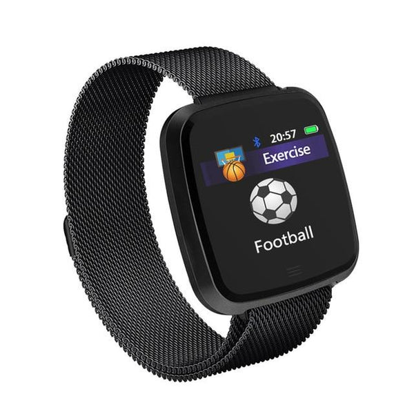 New Metallic Bluetooth Waterproof Wristband Sport Heart Rate Monitor Smartwatch For Android IOS