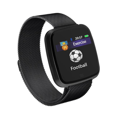 New Metallic Bluetooth Waterproof Wristband Sport Heart Rate Monitor Smartwatch For Android IOS