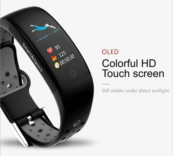 New Fitness Bracelet IP68 Waterproof Dynamic Heart Rate Blood Pressure Monitoring Tracker For iPhones Android
