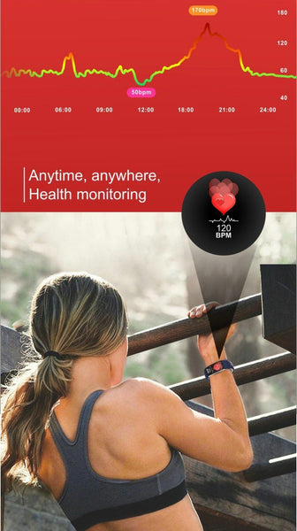 New Fitness Bracelet IP68 Waterproof Dynamic Heart Rate Blood Pressure Monitoring Tracker For iPhones Android