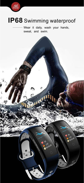 New Fitness Bracelet IP68 Waterproof Dynamic Heart Rate Blood Pressure Monitoring Tracker For iPhones Android