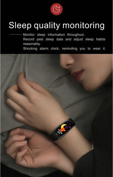 New Fitness Bracelet IP68 Waterproof Dynamic Heart Rate Blood Pressure Monitoring Tracker For iPhones Android