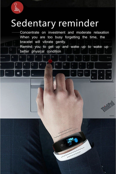 New Fitness Bracelet IP68 Waterproof Dynamic Heart Rate Blood Pressure Monitoring Tracker For iPhones Android