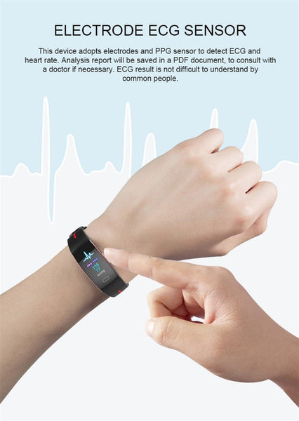 New Blood Pressure Smart Band Heart Rate Bracelet Fitness Tracker Watch Intelligent Wristband