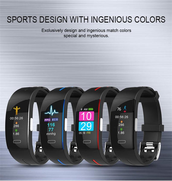 New Blood Pressure Smart Band Heart Rate Bracelet Fitness Tracker Watch Intelligent Wristband