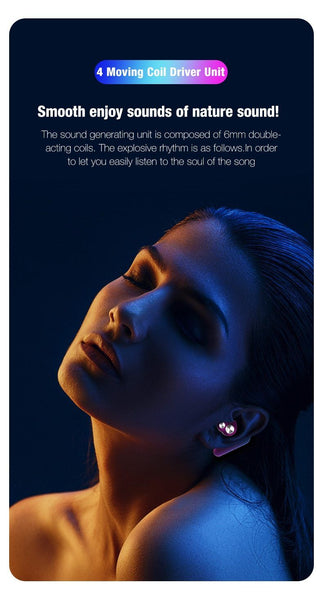New TWS Wireless Earbuds V5.0 Bluetooth Earphone IPX7 Waterproof Headset Deep Bass Stereo Sound Sport Headphones