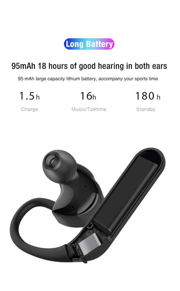 New TWS Wireless Earbuds V5.0 Bluetooth Earphone IPX7 Waterproof Headset Deep Bass Stereo Sound Sport Headphones