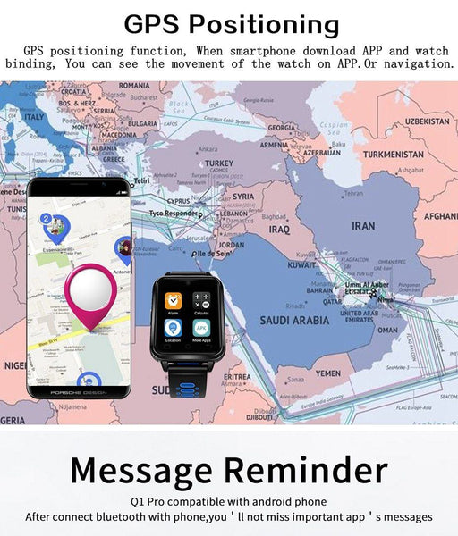 New 4G WIFI Android 6.0 Heart Rate Monitor Fitness Tracker Smartwatch For Men Women iPhone Android