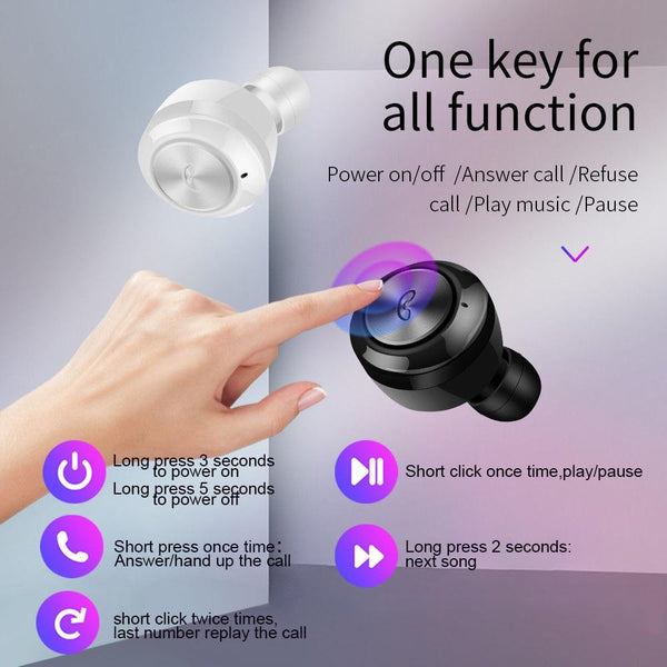 New TWS Bluetooth 5.0 Earphones Wireless Headphones Earphone Handsfree Headphone Sport Earbuds For iPhone Android