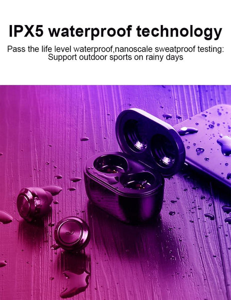 New TWS Bluetooth 5.0 Earphones Wireless Headphones Earphone Handsfree Headphone Sport Earbuds For iPhone Android