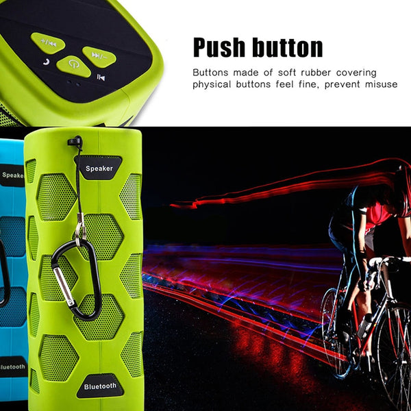 New NFC Wireless Bluetooth Waterproof Portable Outdoor Mini Stereo Column Speaker With Powerbank