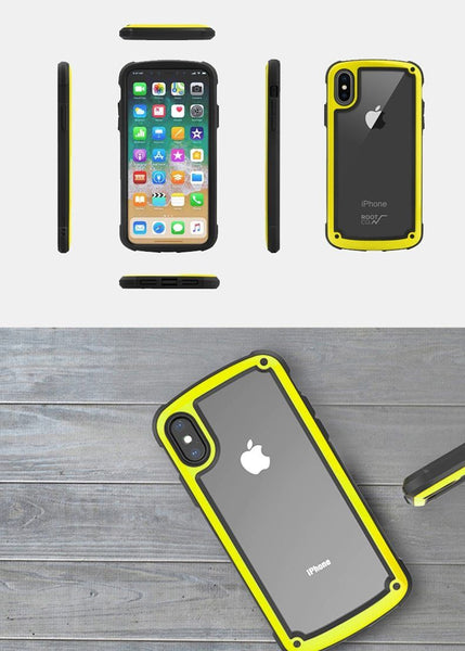 New Luxury Transparent Case Shockproof Armor Protective Case Cover For iPhone X XS Max XR 8 Plus