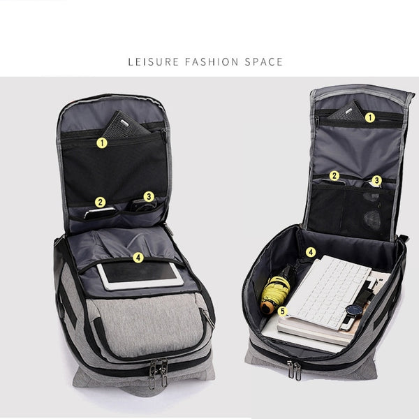 New High Capacity 17 Inch Laptop Business Multifunctional USB Charging Travel Bag School Backpack