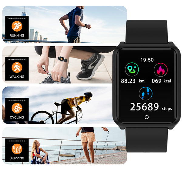 New Heart Rate Fitness Tracker Sport Bluetooth Digital Wrist Smartwatch For iPhone Samsung Xiaomi