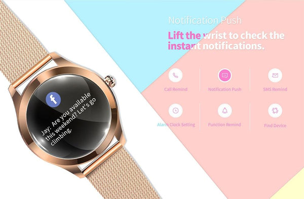 New Smart Watch Women 1.04'' Screen IP68 Waterproof Heart Rate Monitor Sport Smartwatch For iOS Android