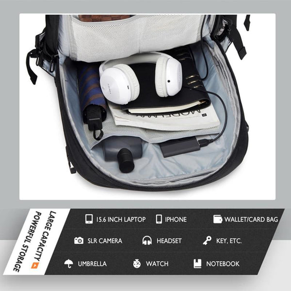 New Smart Business Multifunctional USB Charging Laptop Backpack Water-Repellent Travel School Bag