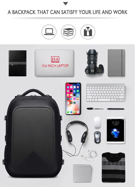 New Smart Business Multifunctional USB Charging Laptop Backpack Water-Repellent Travel School Bag