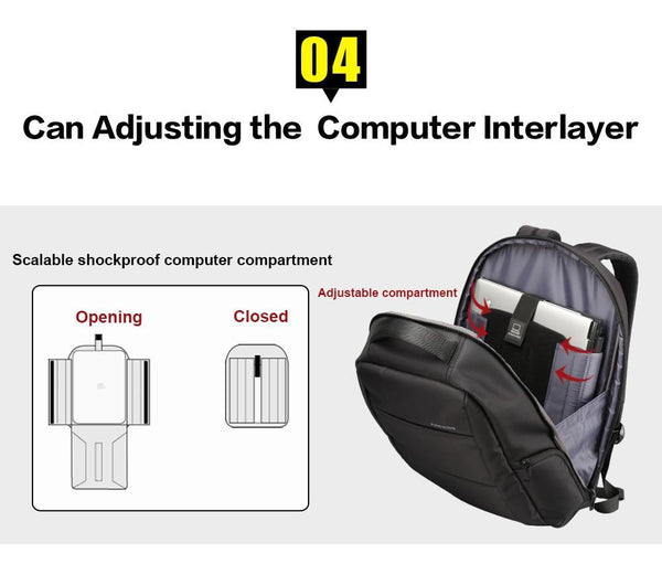 New Large Capacity 15.6'' USB Port Charging Anti-Theft Smart Travel Outdoor Backpack For Men Women