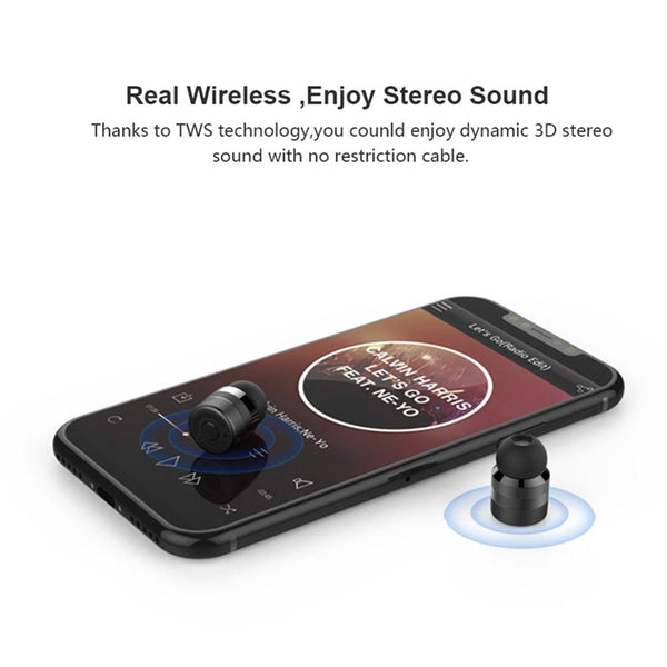 New Bluetooth 5.0 TWS Earbuds In-Ear True Stereo Sound With Charging Box 2000mAh Power Bank