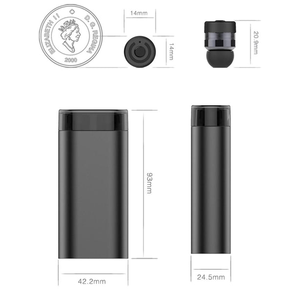 New Bluetooth 5.0 TWS Earbuds In-Ear True Stereo Sound With Charging Box 2000mAh Power Bank