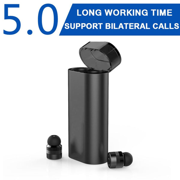New Bluetooth 5.0 TWS Earbuds In-Ear True Stereo Sound With Charging Box 2000mAh Power Bank