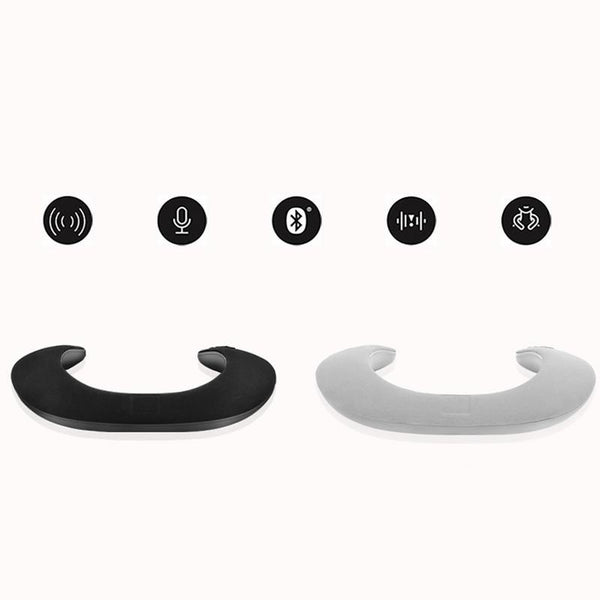 New 5D Stereo Wireless Bluetooth Wearable Sport Neck Ring Microphone Speaker For iOS Android Windows