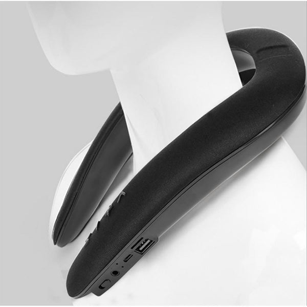 New 5D Stereo Wireless Bluetooth Wearable Sport Neck Ring Microphone Speaker For iOS Android Windows
