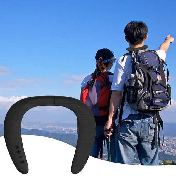 New 5D Stereo Wireless Bluetooth Wearable Sport Neck Ring Microphone Speaker For iOS Android Windows