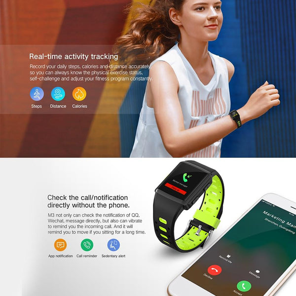 New Sport Smart Watch GPS IP68 Waterproof Heart Rate Monitoring Full Touch Screen Smartwatch For iPhone Android
