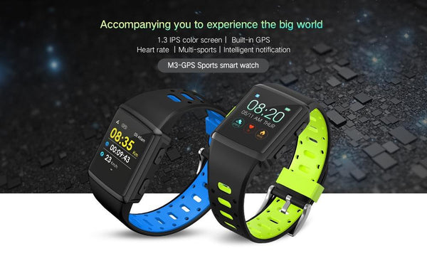 New Sport Smart Watch GPS IP68 Waterproof Heart Rate Monitoring Full Touch Screen Smartwatch For iPhone Android