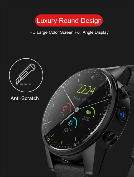 New Android 7.1  IP67 Waterproof GPS 2MP Camera 1.6 Inch AMOLED Screen 4G Smartwatch For iPhone Android