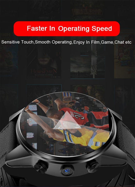 New Android 7.1  IP67 Waterproof GPS 2MP Camera 1.6 Inch AMOLED Screen 4G Smartwatch For iPhone Android