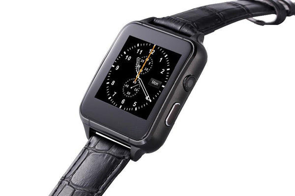 New Leather Band Bluetooth Smart Watch With Gesture Control Heart Rate Monitor Anti-Lost 30W Camera For iPhone Android
