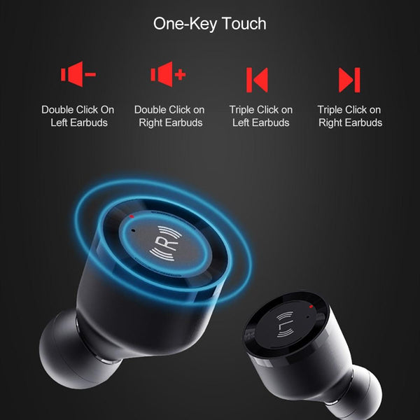 New TWS Wireless Bluetooth 5.0 Earphone IPX7 Waterproof Headset Stereo Earbuds Microphone With Charging Case