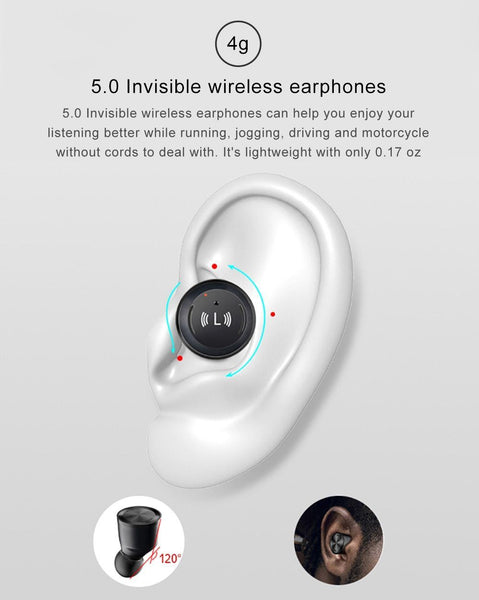 New TWS Wireless Bluetooth 5.0 Earphone IPX7 Waterproof Headset Stereo Earbuds Microphone With Charging Case