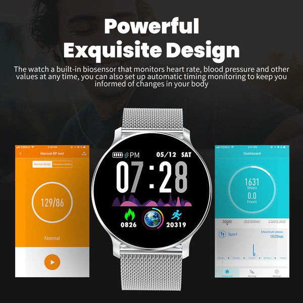 New Smart Watch Waterproof Smartwatch Heart Rate Monitor Fitness Tracker For iPhones Android
