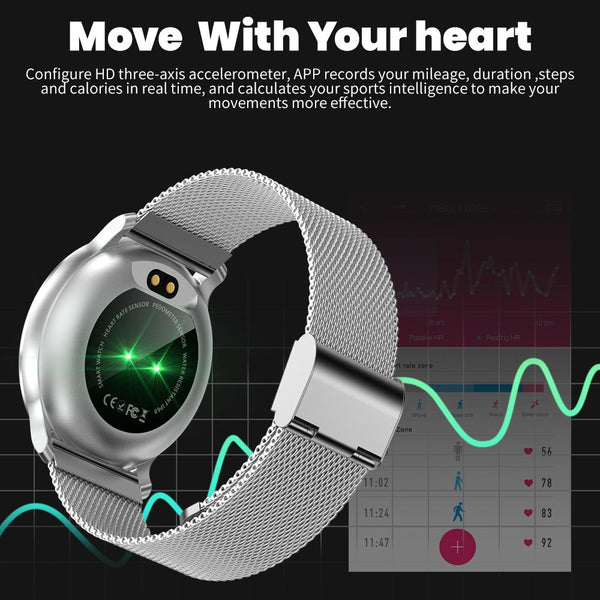 New Smart Watch Waterproof Smartwatch Heart Rate Monitor Fitness Tracker For iPhones Android