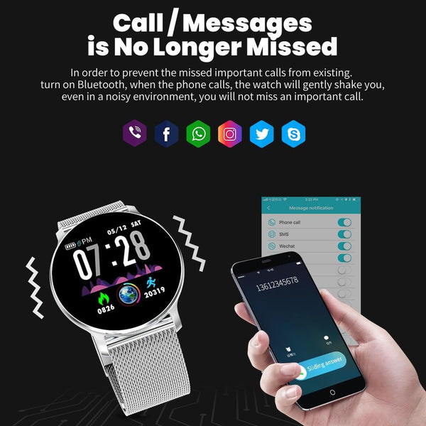 New Smart Watch Waterproof Smartwatch Heart Rate Monitor Fitness Tracker For iPhones Android