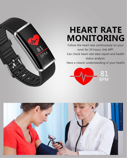 New  IP67 Waterproof Smart Band Remote Control Blood Pressure Heart Rate Monitor Smart Bracelet For iPhone Android