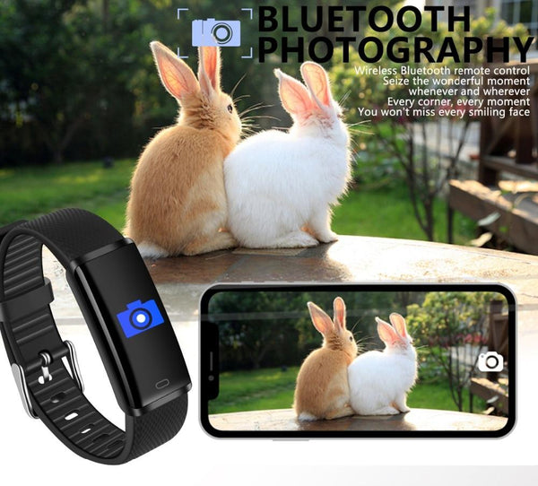 New  IP67 Waterproof Smart Band Remote Control Blood Pressure Heart Rate Monitor Smart Bracelet For iPhone Android