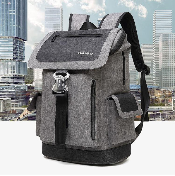 New Multifunction Smart USB Port Charging Backpack Large Capacity Waterproof Laptop Outdoor Rugged School Bag