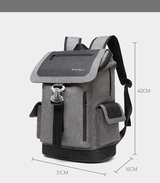 New Multifunction Smart USB Port Charging Backpack Large Capacity Waterproof Laptop Outdoor Rugged School Bag